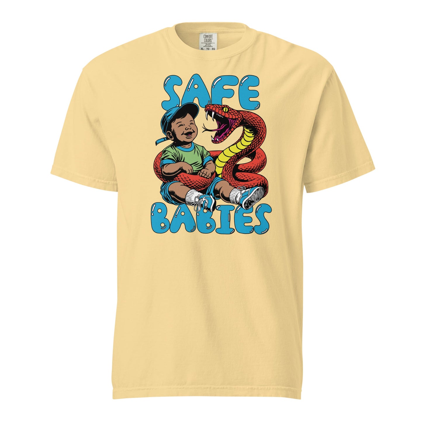 Orange Snake Safe Baby - Heavyweight Tee