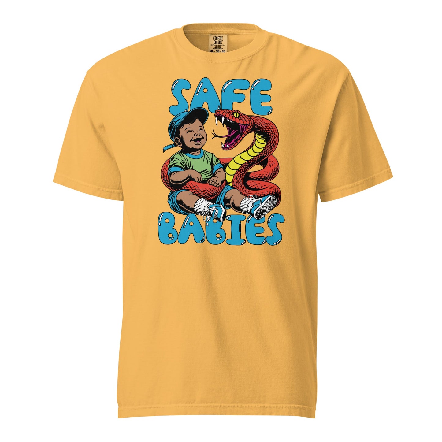 Orange Snake Safe Baby - Heavyweight Tee