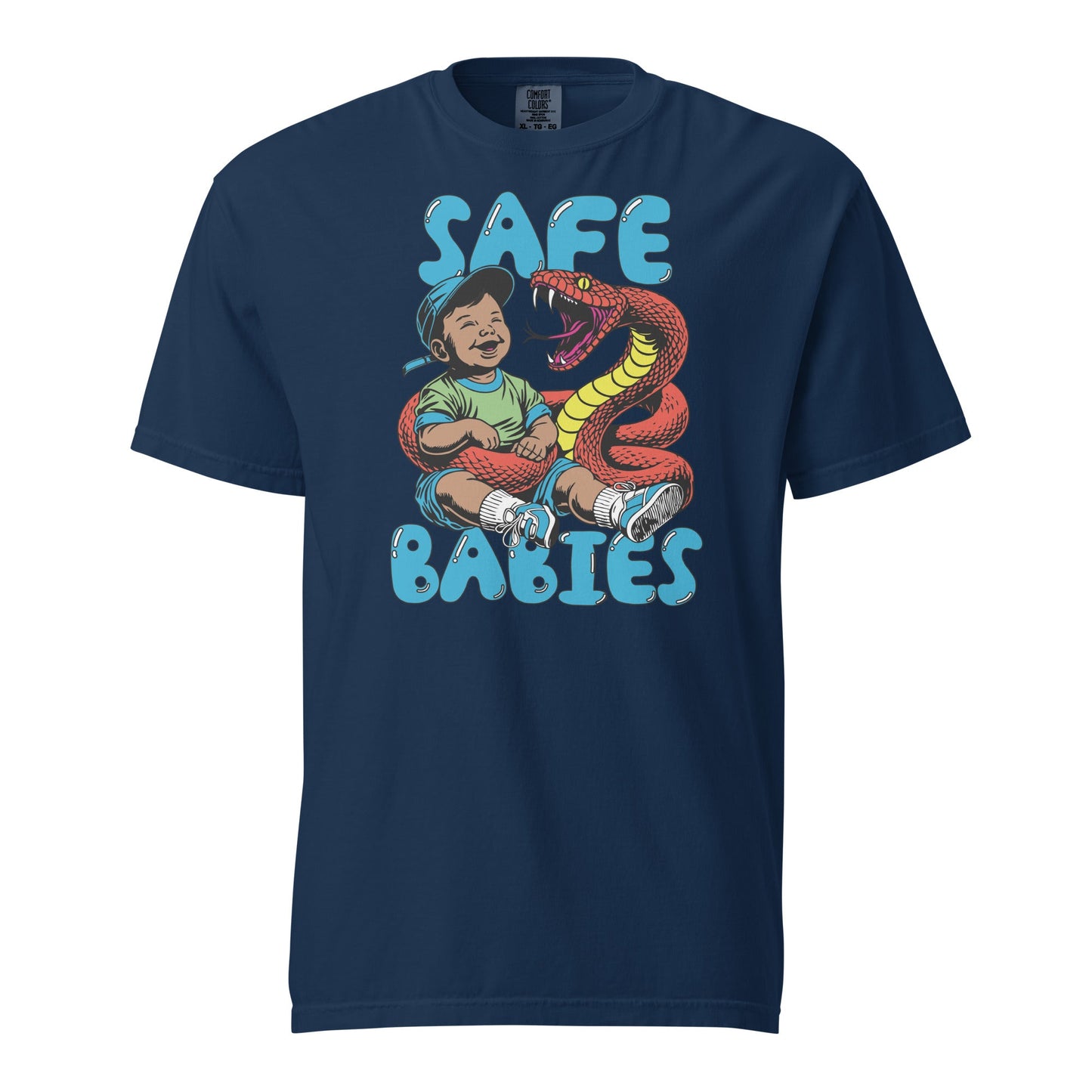 Orange Snake Safe Baby - Heavyweight Tee