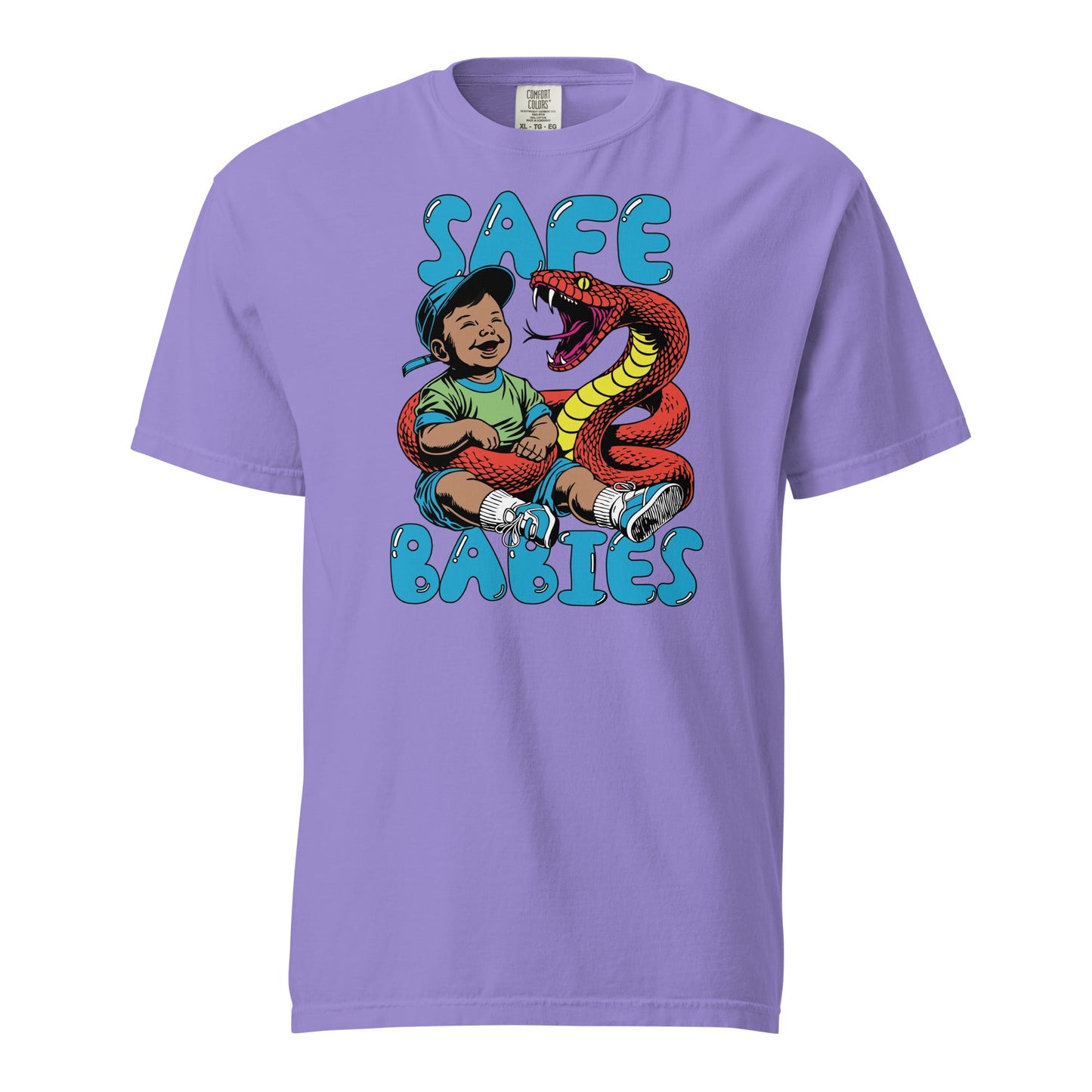 Orange Snake Safe Baby - Heavyweight Tee