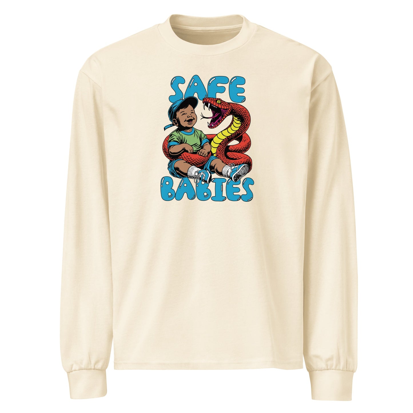 Orange Snake Safe Baby - Long Sleeve Shirt