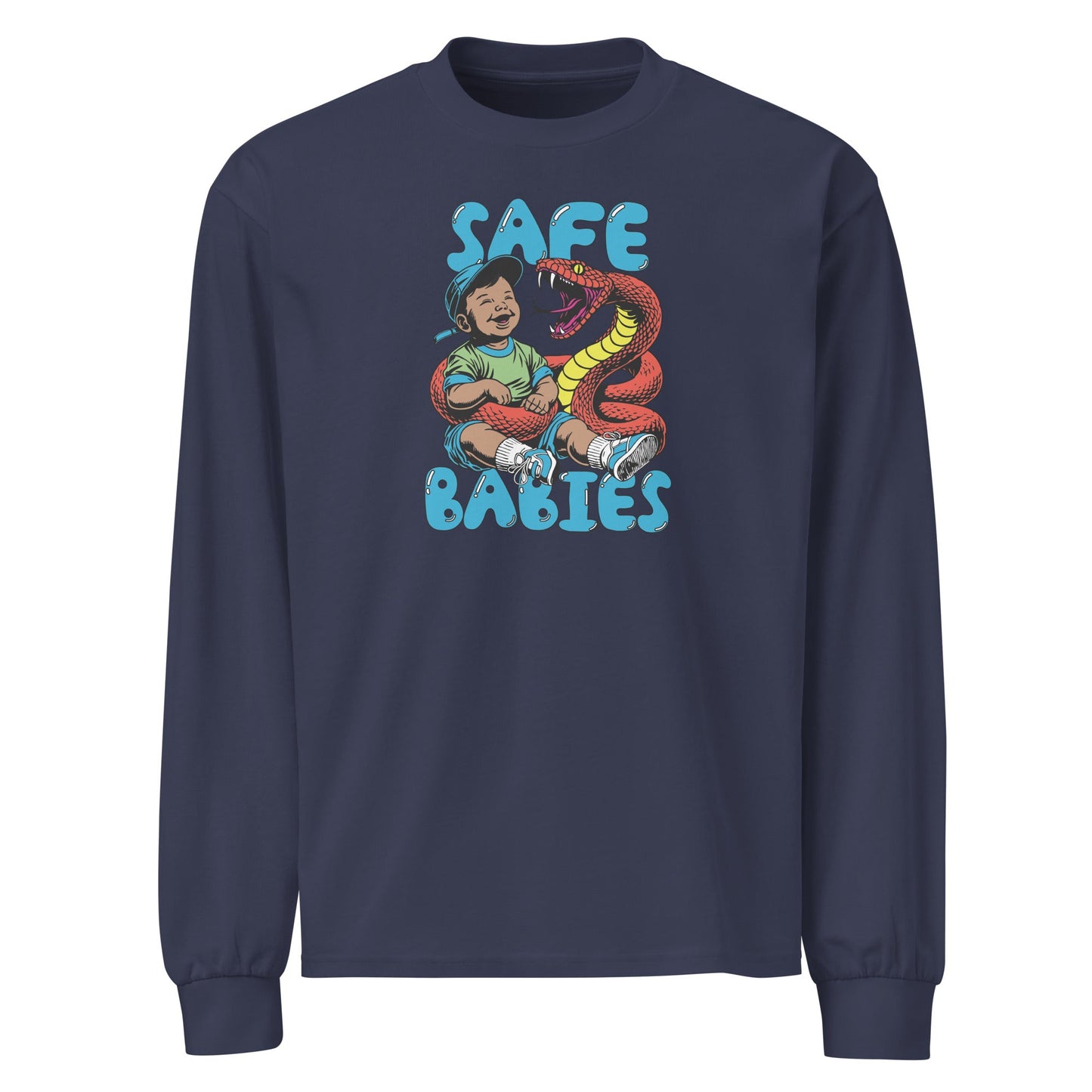 Orange Snake Safe Baby - Long Sleeve Shirt
