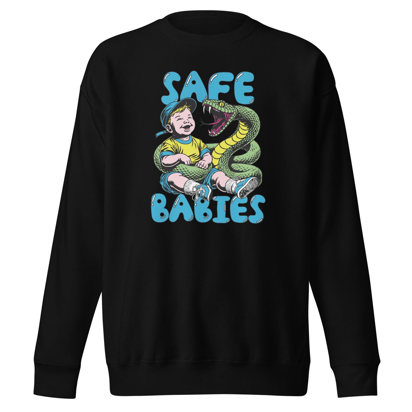 Green Snake Safe Baby - Premium Sweatshirt