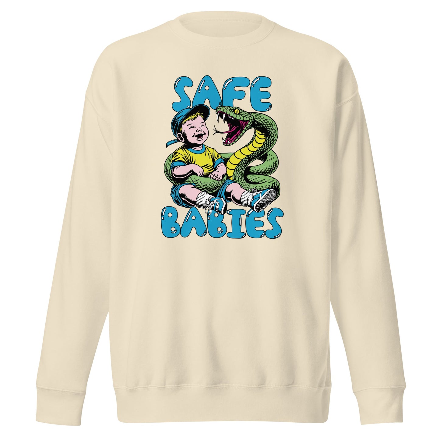 Green Snake Safe Baby - Premium Sweatshirt