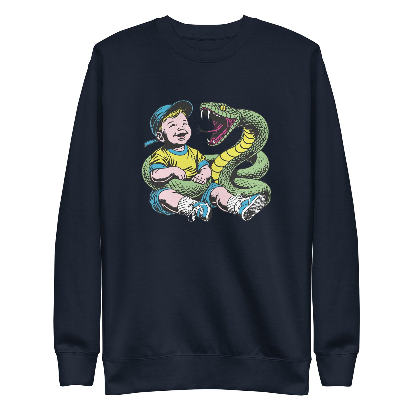 Green Snake Safe Baby - Premium Sweatshirt
