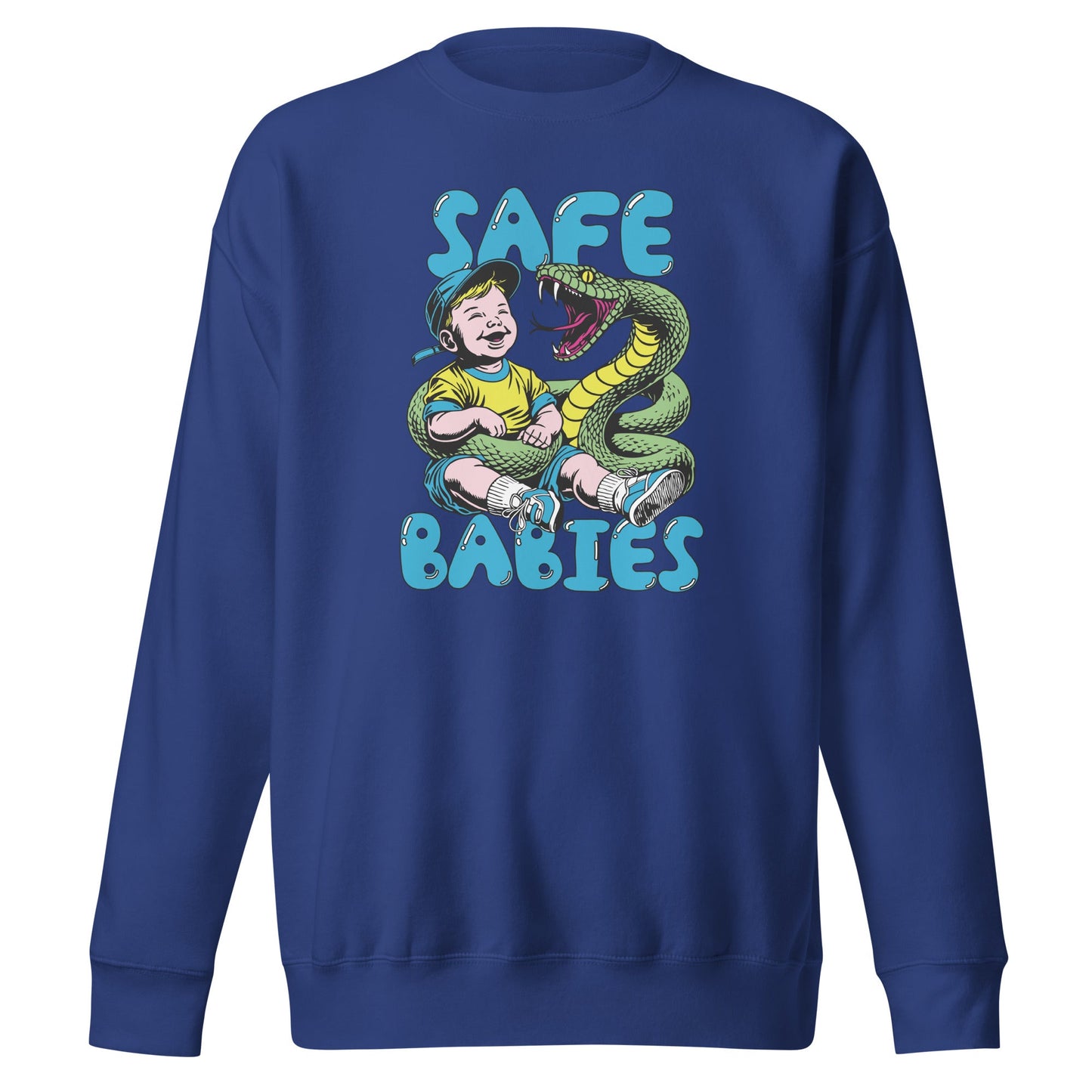 Green Snake Safe Baby - Premium Sweatshirt