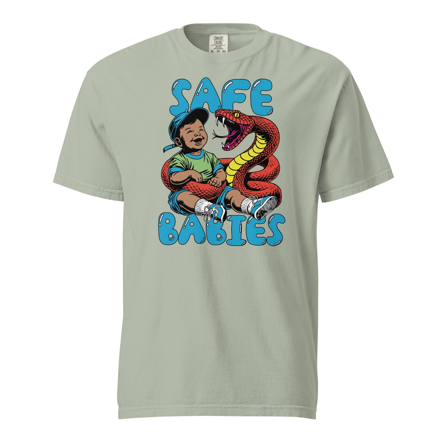 Orange Snake Safe Baby - Heavyweight Tee