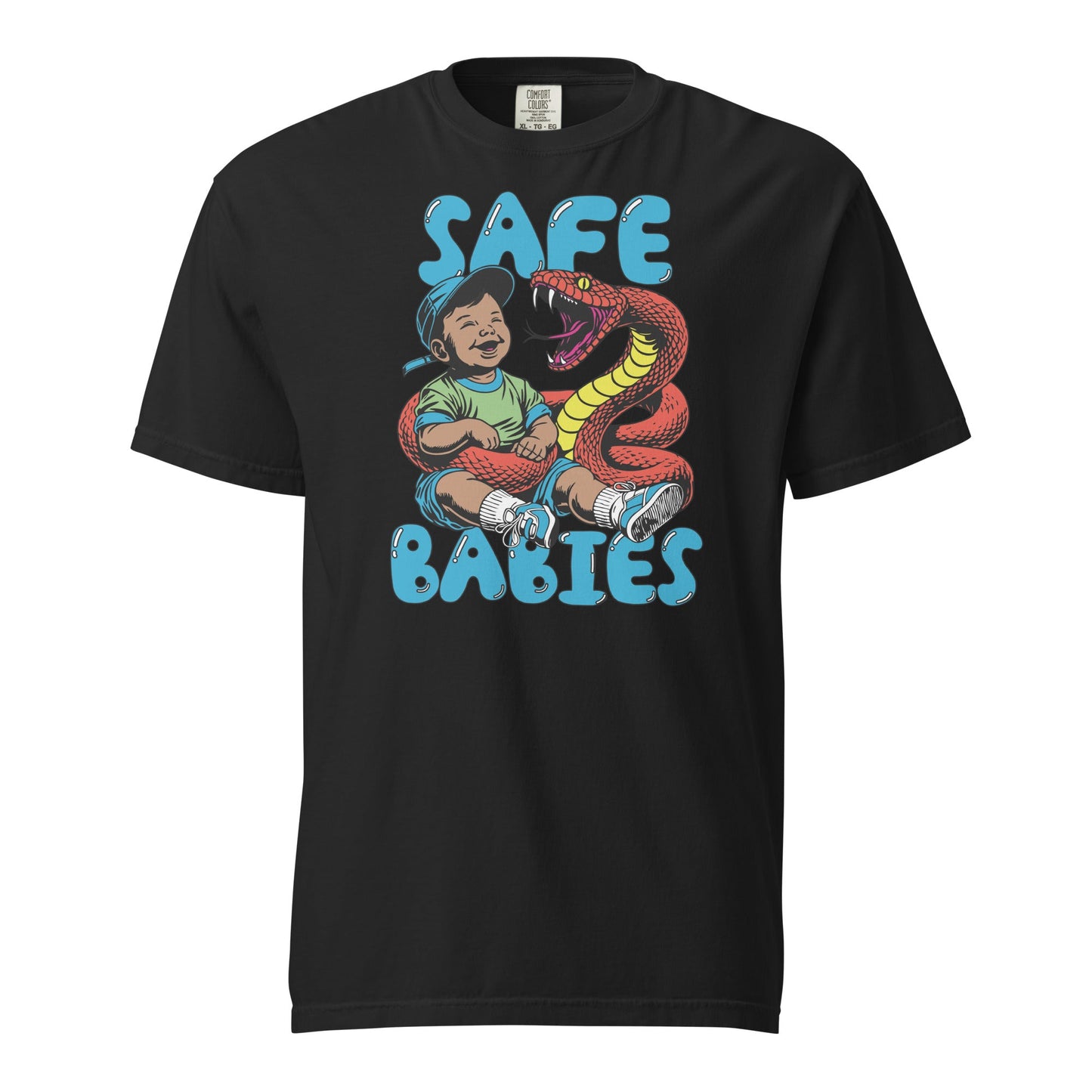 Orange Snake Safe Baby - Heavyweight Tee