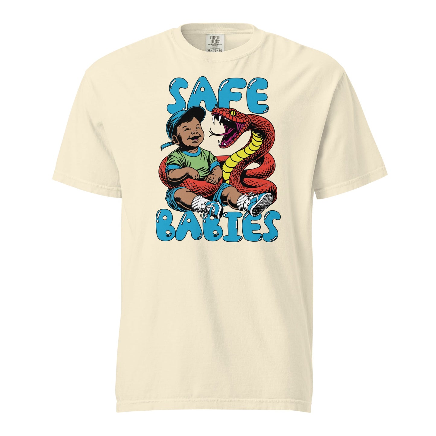 Orange Snake Safe Baby - Heavyweight Tee
