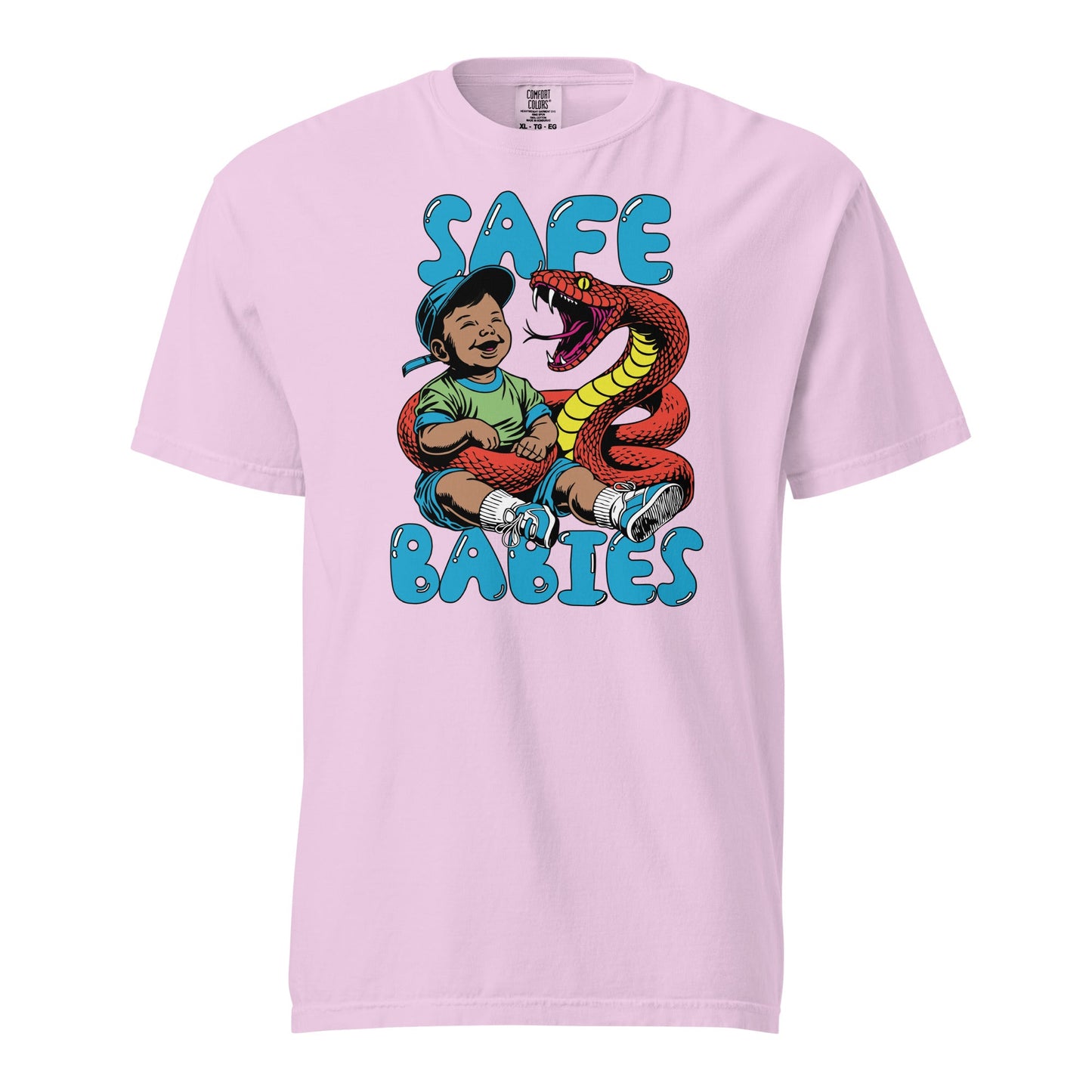 Orange Snake Safe Baby - Heavyweight Tee