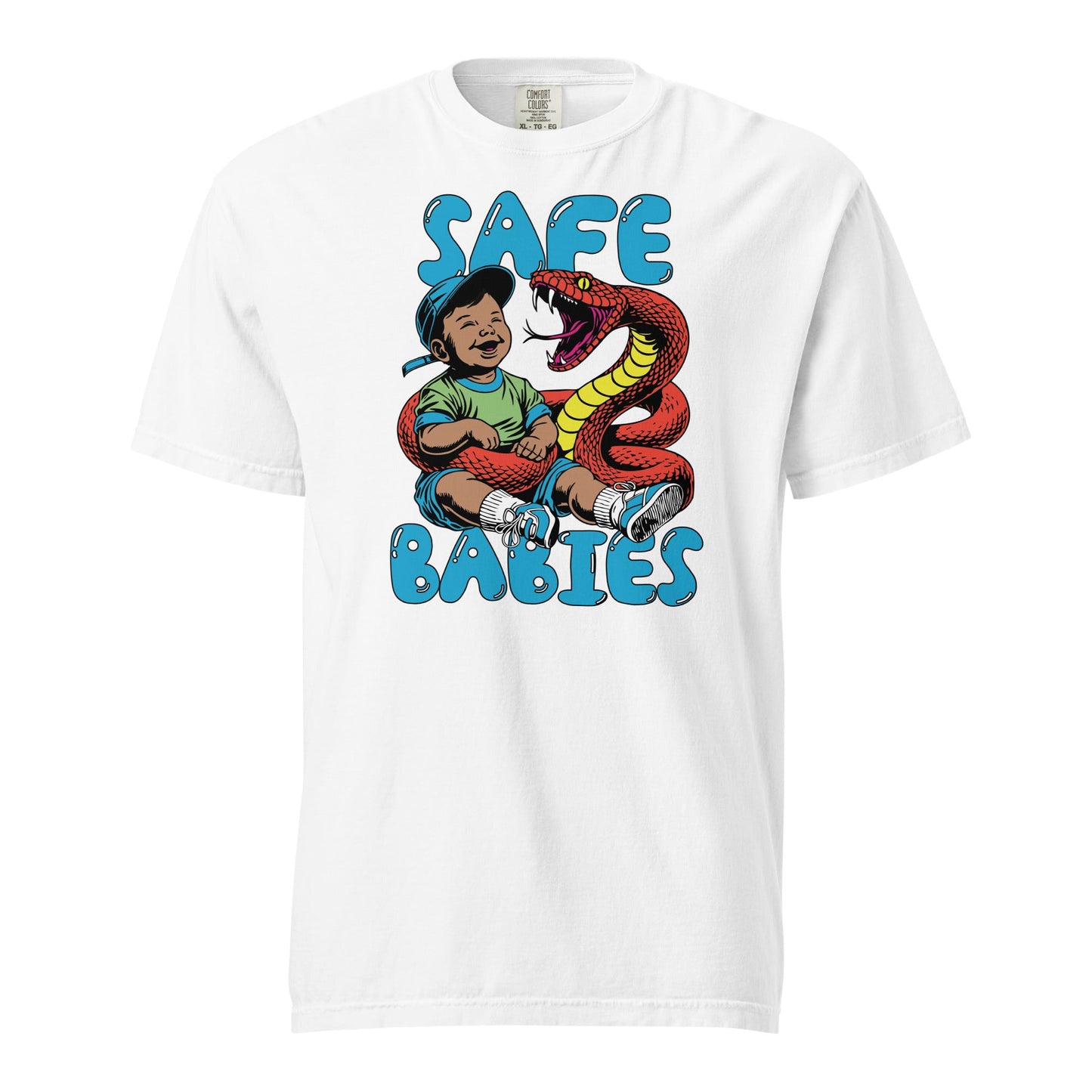 Orange Snake Safe Baby - Heavyweight Tee