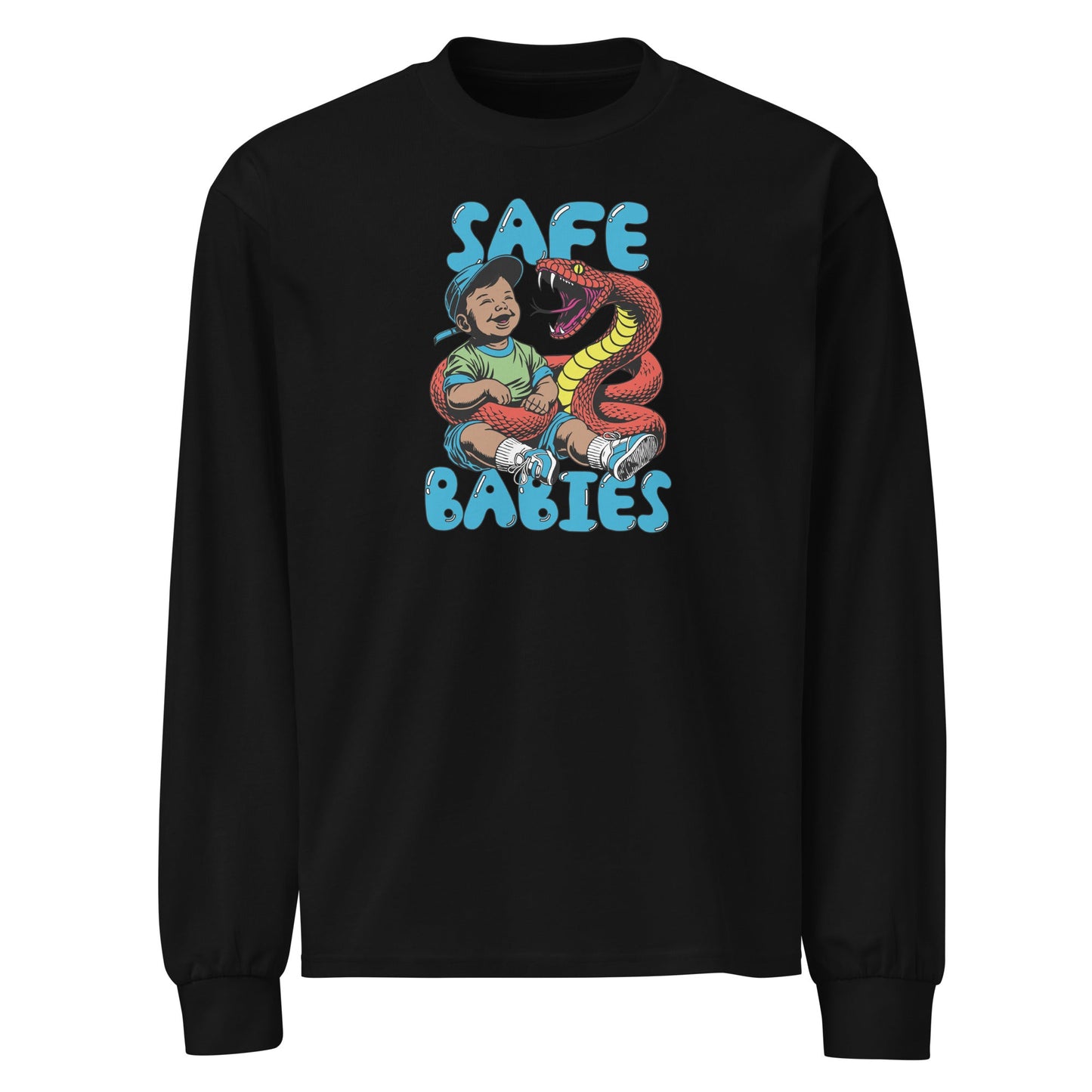 Orange Snake Safe Baby - Long Sleeve Shirt
