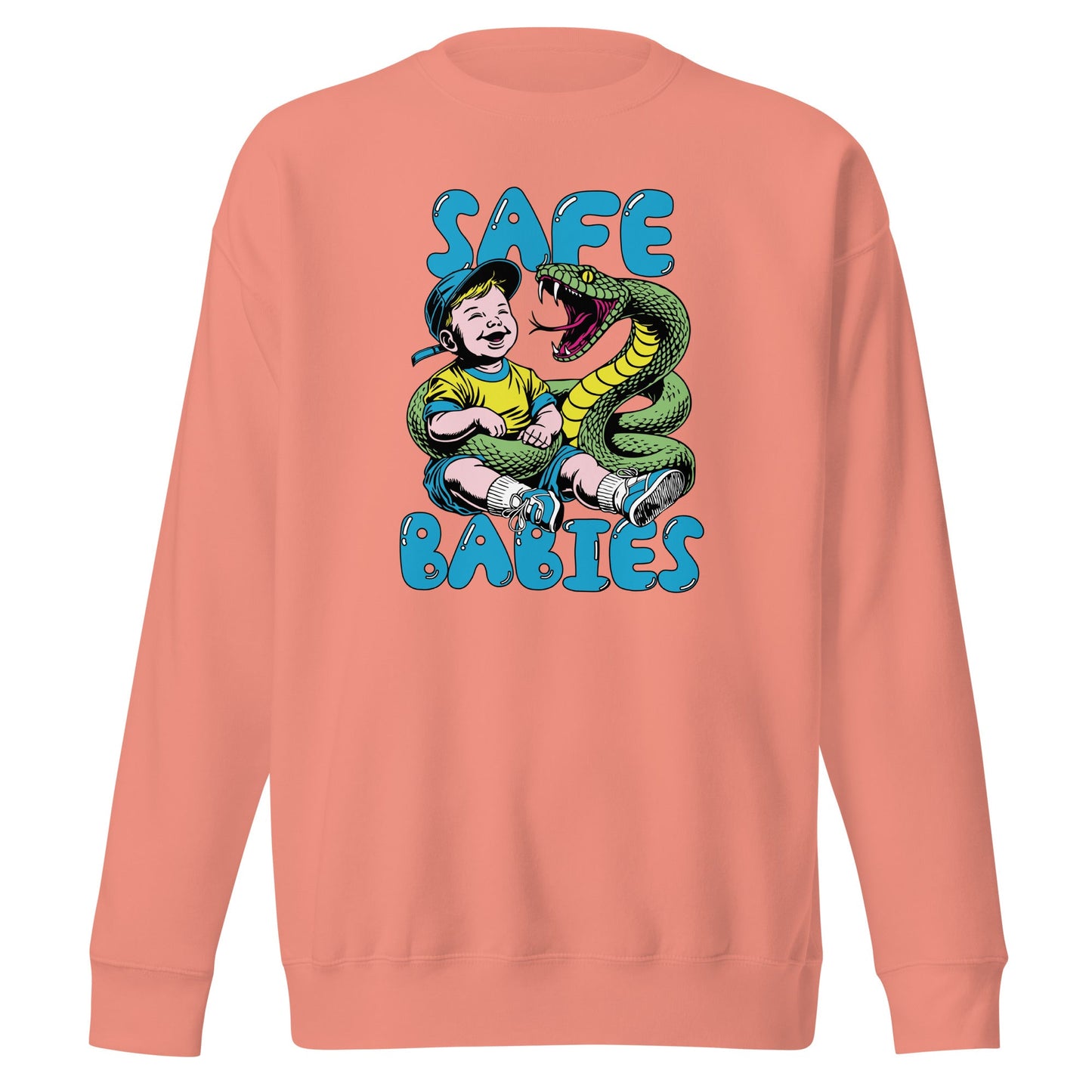 Green Snake Safe Baby - Premium Sweatshirt