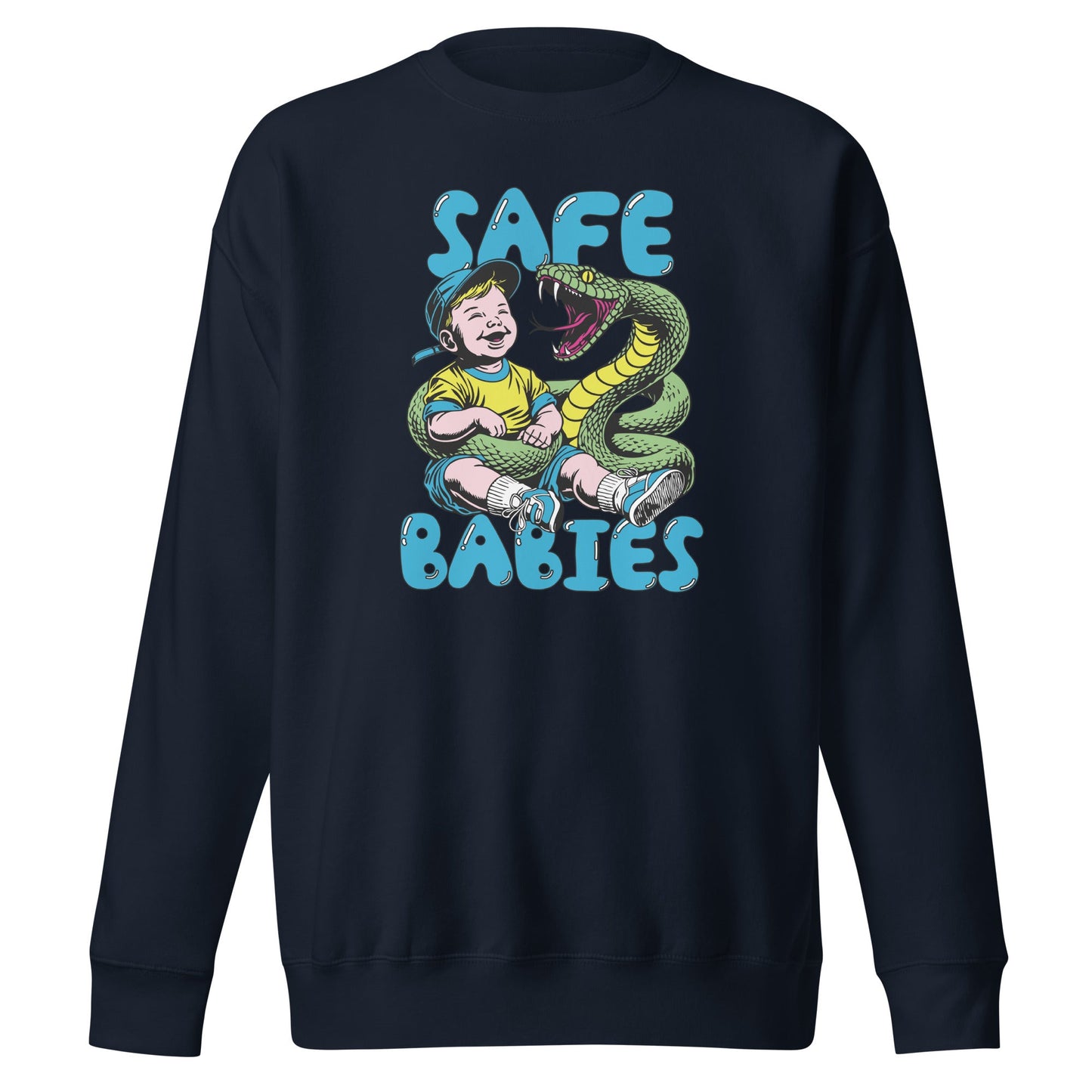Green Snake Safe Baby - Premium Sweatshirt