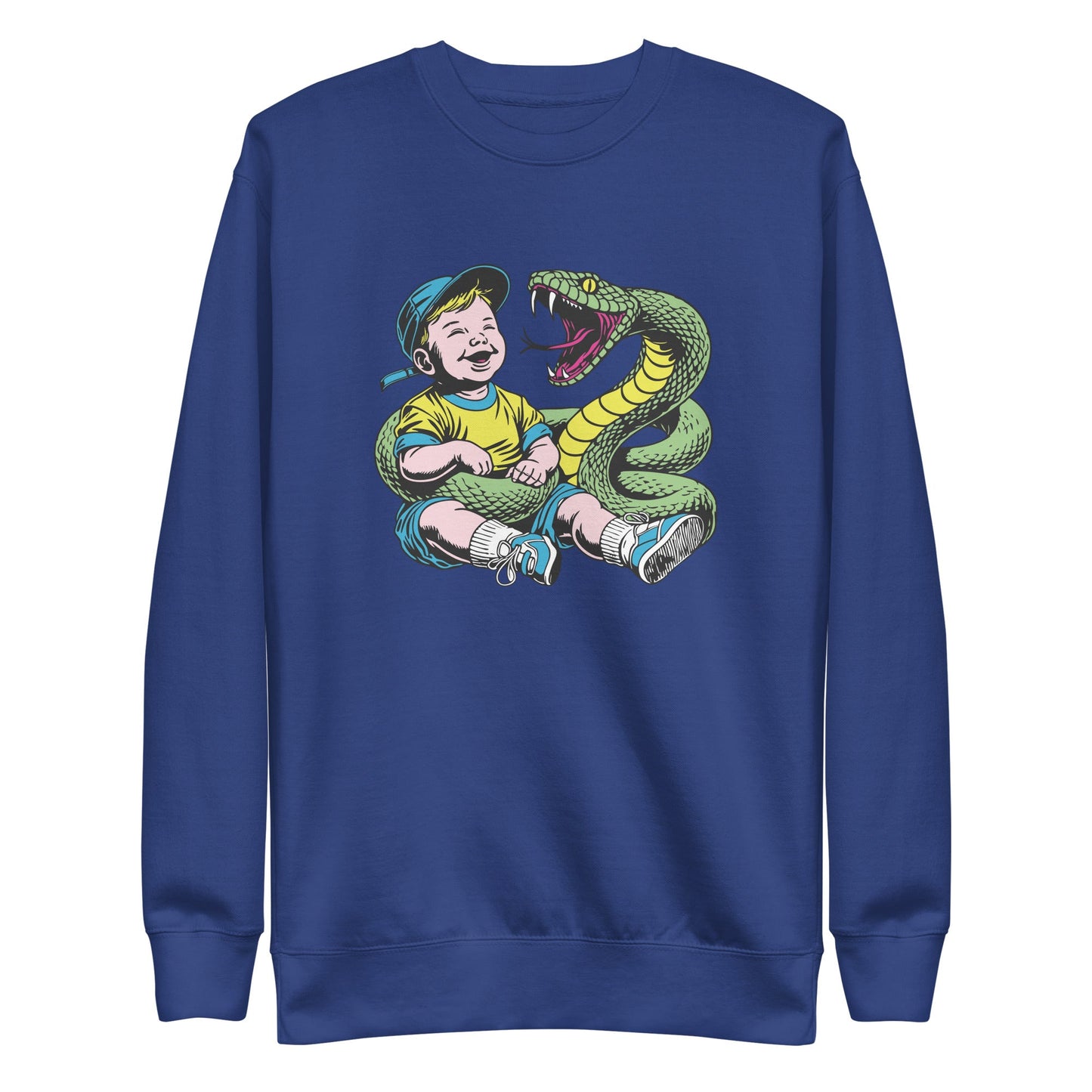 Green Snake Safe Baby - Premium Sweatshirt