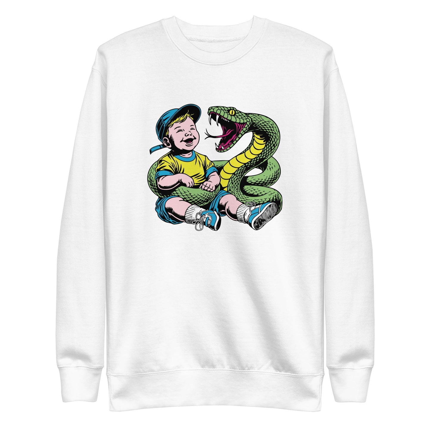 Green Snake Safe Baby - Premium Sweatshirt