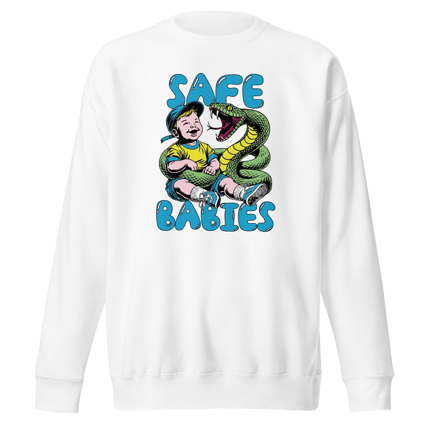 Green Snake Safe Baby - Premium Sweatshirt